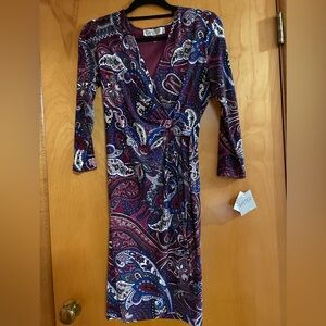Kasper Wrap Dress NWT Size Small